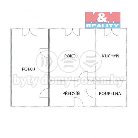 Pronájem bytu 2+1, Orlová, Karla Dvořáčka, 43 m2