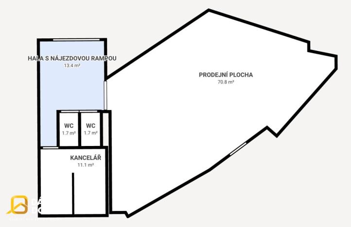 Pronájem obchodního prostoru, Bojkovice, 99 m2