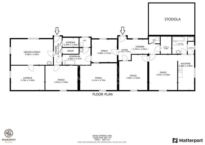 Prodej rodinného domu, Bzová, 230 m2