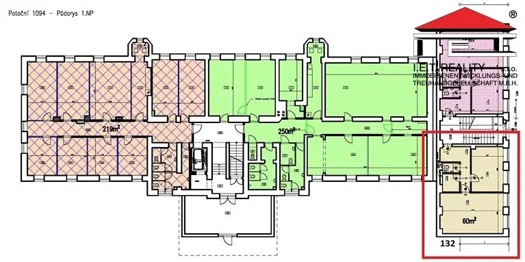 Pronájem kanceláře, Frýdek-Místek - Frýdek, Potoční, 131 m2