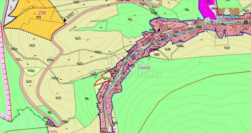 Prodej louky, Javorník - Travná, 2417 m2