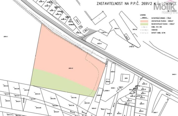 Prodej pozemku pro bydlení, Lovosice, Lukavecká, 17476 m2