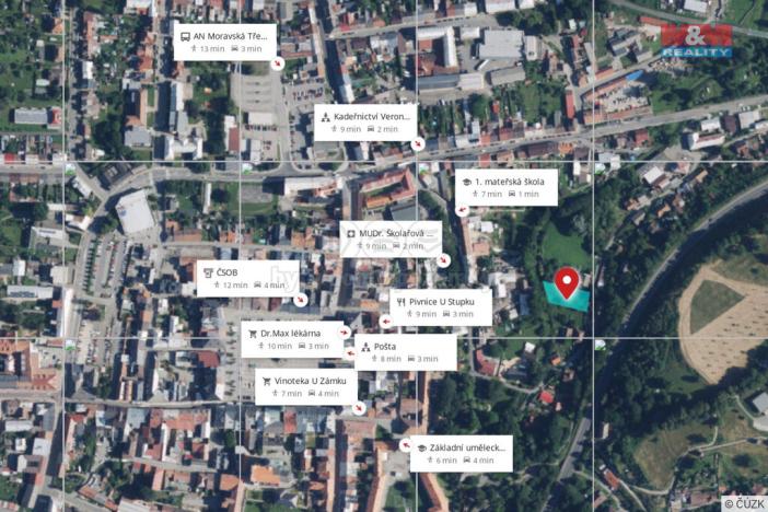 Prodej pozemku pro bydlení, Moravská Třebová - Město, 1095 m2