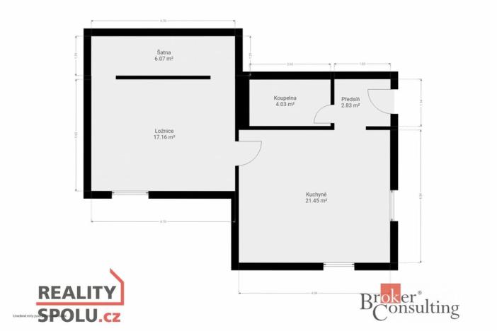 Prodej bytu 2+kk, Hořany, 52 m2