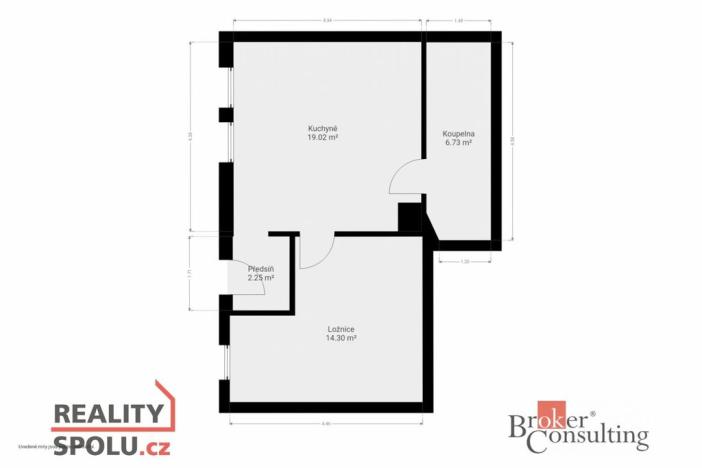 Prodej bytu 2+kk, Hořany, 42 m2