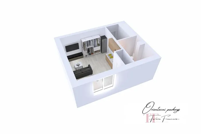 Pronájem bytu 1+kk, Prostějov, Krokova, 33 m2
