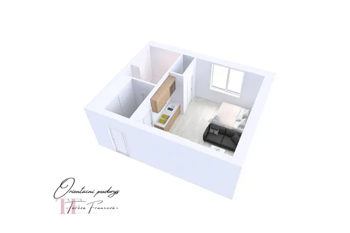 Pronájem bytu 1+kk, Prostějov, Krokova, 33 m2