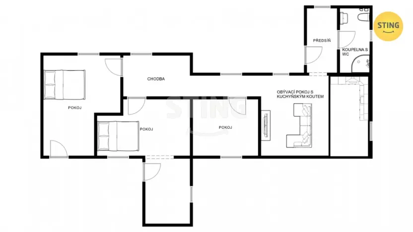 Prodej rodinného domu, Měřín, 122 m2