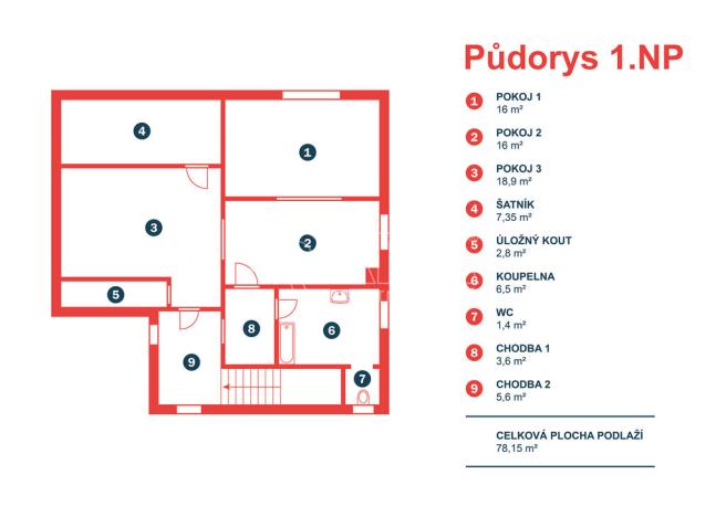 Prodej rodinného domu, Kladno, Divišova, 160 m2