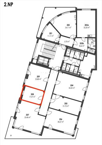 Pronájem kanceláře, Brno - Černovice, Klíčova, 40 m2