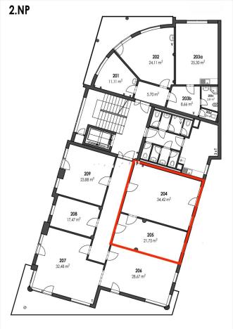 Pronájem kanceláře, Brno - Černovice, Klíčova, 40 m2