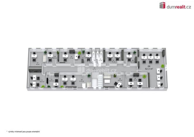 Pronájem kanceláře, Karlovy Vary, Libušina, 206 m2