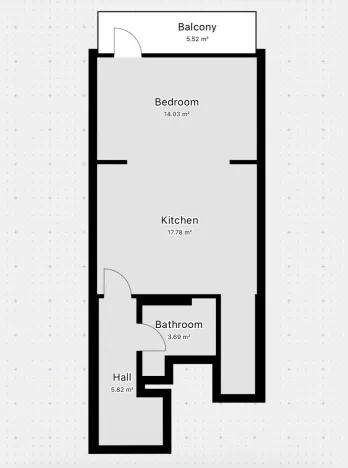 Pronájem bytu 2+kk, Praha - Vysočany, Skloněná, 44 m2