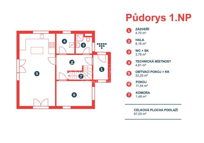 Prodej rodinného domu, Bystřice - Líšno, 129 m2
