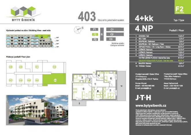 Prodej bytu 4+kk, Olomouc - Nová Ulice, Třída Jiřího Pelikána, 94 m2