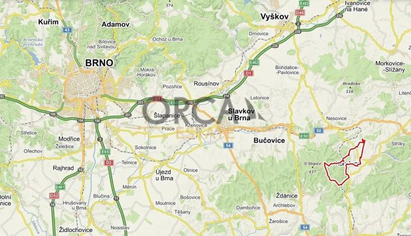 Prodej pole, Mouchnice, 1305 m2