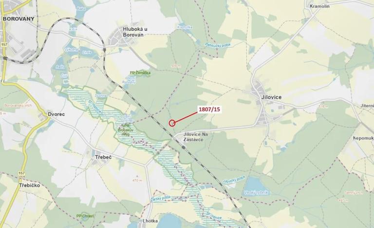 Dražba pozemku, Jílovice, 409 m2
