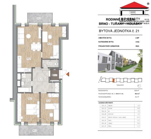 Prodej bytu 4+kk, Brno - Holásky, 89 m2