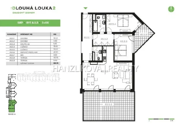 Pronájem bytu 3+kk, České Budějovice, Volejbalistů, 99 m2