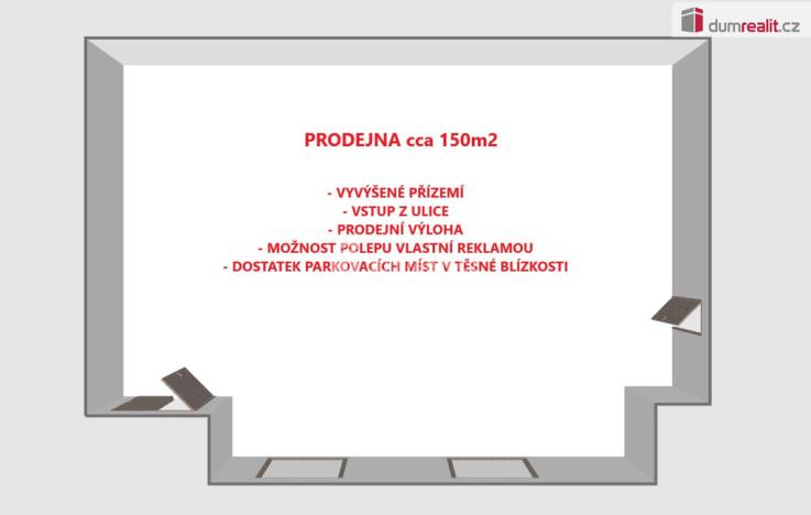 Pronájem obchodního prostoru, Hodonín, Dolní Valy, 300 m2