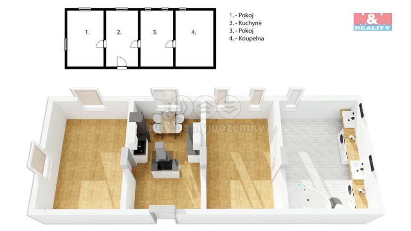 Pronájem rodinného domu, Trutnov - Voletiny, Mentzlova, 100 m2