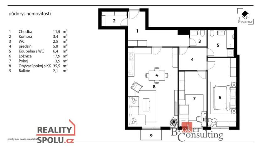 Prodej bytu 3+kk, Hradec Králové - Pražské Předměstí, Kollárova, 107 m2