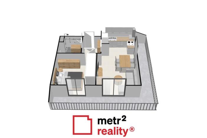 Prodej bytu 2+kk, Olomouc, Švýcarské nábřeží, 44 m2