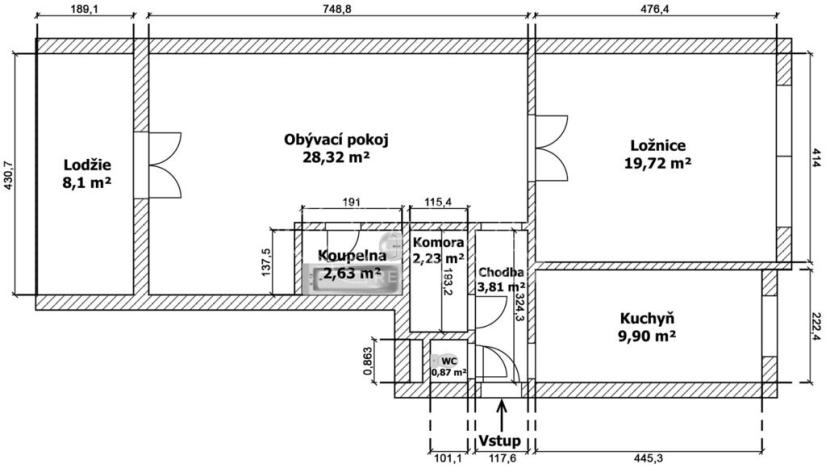Pronájem bytu 2+1, Praha - Vinohrady, Hollarovo náměstí, 77 m2