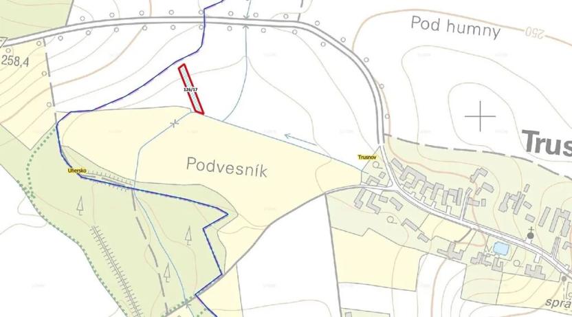 Prodej pole, Trusnov, 956 m2