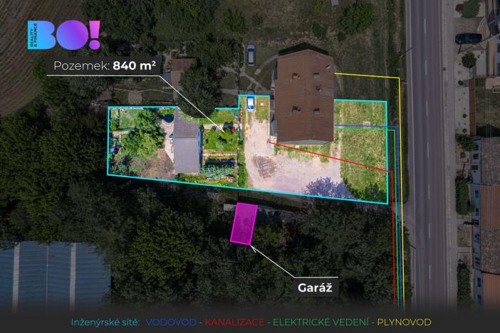 Prodej pozemku pro bydlení, Hevlín, 840 m2