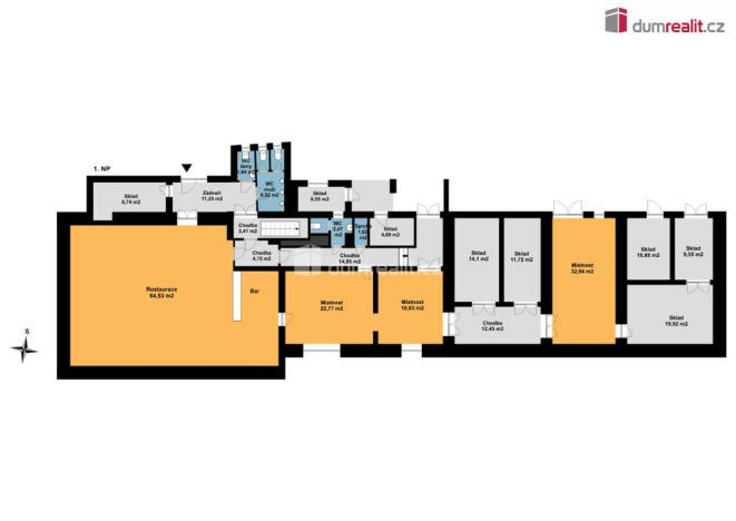 Prodej ubytování, Zvěstov - Roudný, 505 m2