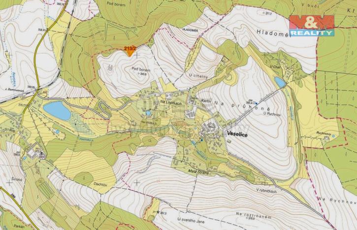 Prodej louky, Veselice, 1683 m2