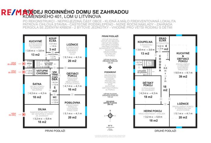 Prodej rodinného domu, Lom, Komenského, 300 m2