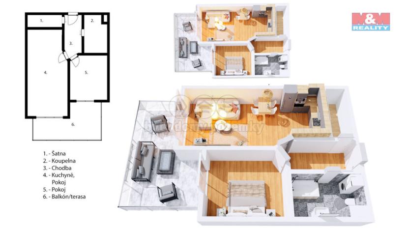 Prodej bytu 2+kk, Olomouc - Povel, Jeremiášova, 66 m2
