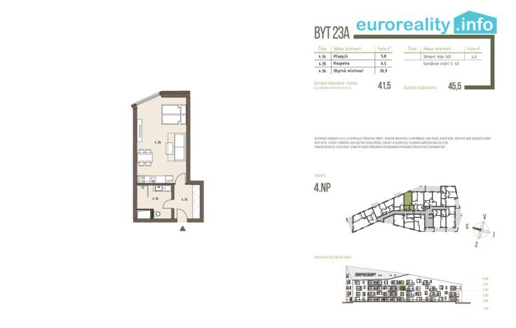 Prodej bytu 1+kk, Železná Ruda, 41 m2