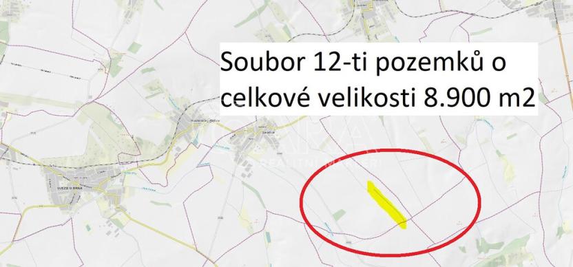 Prodej pole, Šaratice, 8900 m2