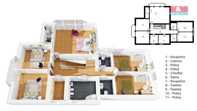 Pronájem rodinného domu, Horoměřice, Benedikta Roezla, 310 m2