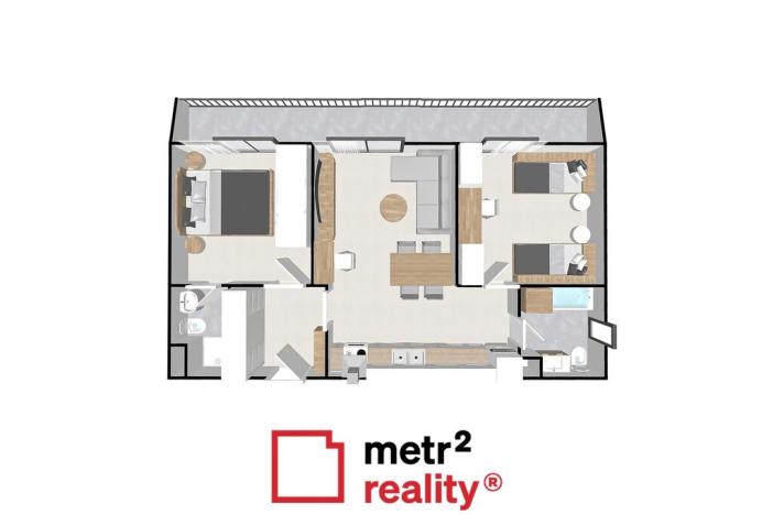 Prodej bytu 3+kk, Olomouc, Švýcarské nábřeží, 69 m2