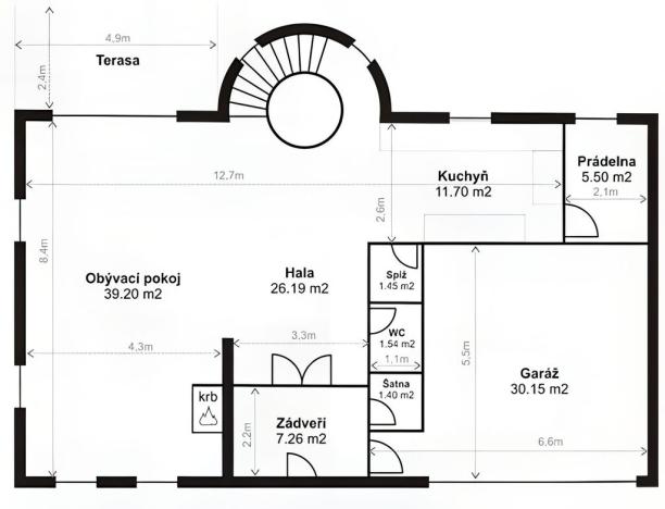 Pronájem vily, Praha - Nebušice, Nebušická, 255 m2