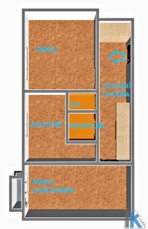 Prodej bytu 2+1, Šternberk, Nádražní, 56 m2