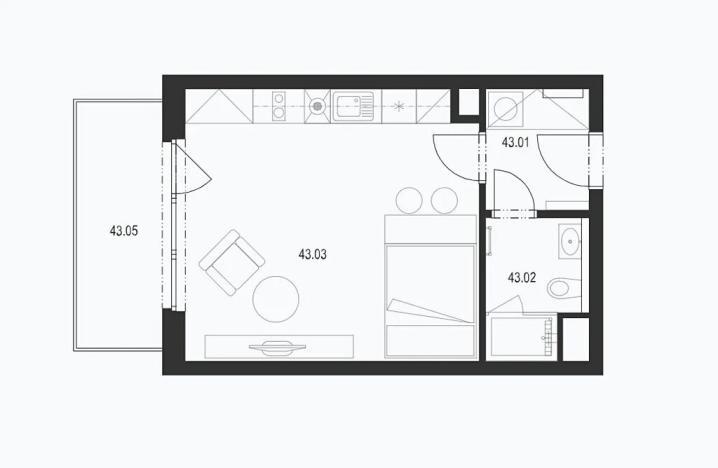 Prodej bytu 1+kk, Plzeň, Pecháčkova, 32 m2