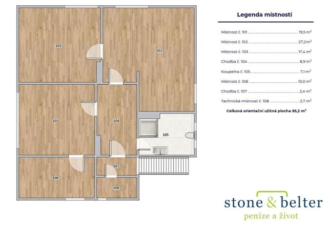 Prodej bytu 4+kk, Pyšely, Lipová, 95 m2