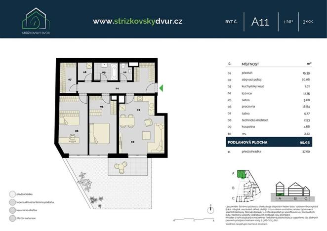 Prodej bytu 3+kk, Praha - Střížkov, Střížkovská, 95 m2