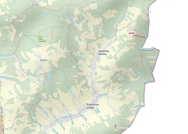 Dražba lesa, Valašská Senice, 1662 m2
