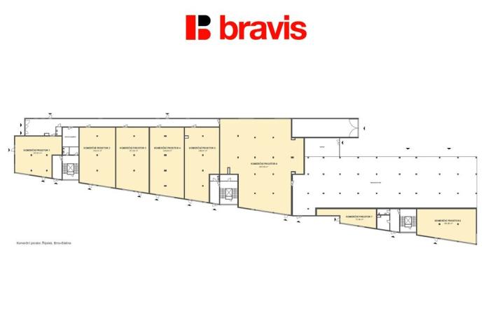 Pronájem obchodního prostoru, Brno, Řípská, 186 m2