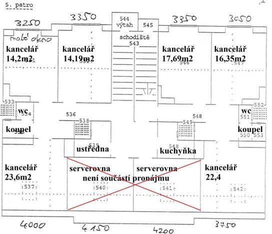 Pronájem kanceláře, Praha - Smíchov, Zoubkova, 344 m2