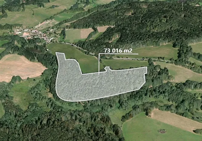 Prodej podílu lesa, Čmelíny, 5616 m2