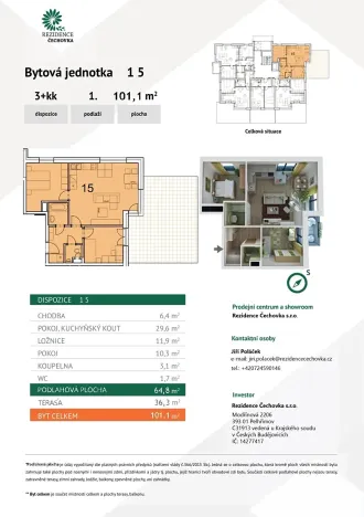 Prodej bytu 3+kk, Havlíčkův Brod, Stromovka, 65 m2