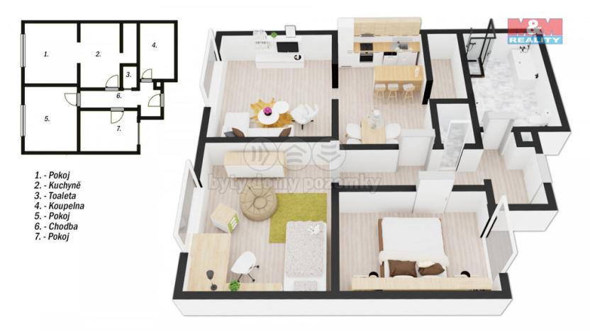 Prodej bytu 3+1, Hradec Králové - Kukleny, Pražská třída, 91 m2