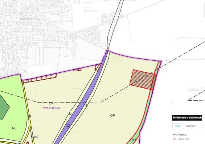 Prodej pole, Praha - Třeboradice, Hamplova, 18878 m2